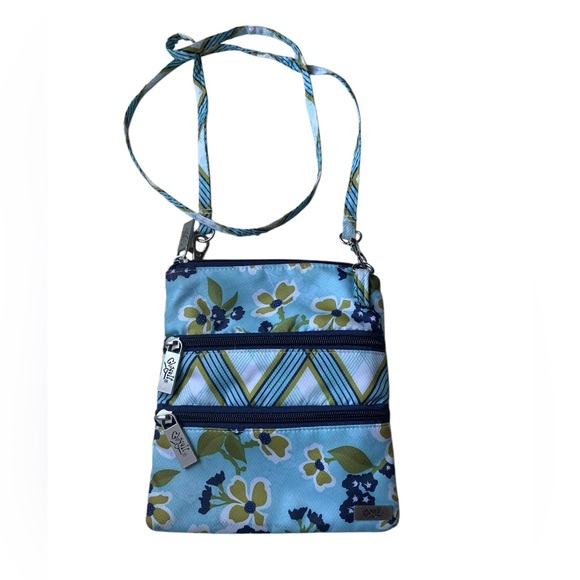 GLOVE IT Blue Floral Crossbody Bag Handbag Purse Golf Course Sport Bag - Picture 3 of 10